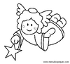 laminas para colorear dibujos de angelitos navide&ntilde;os para navidad 06